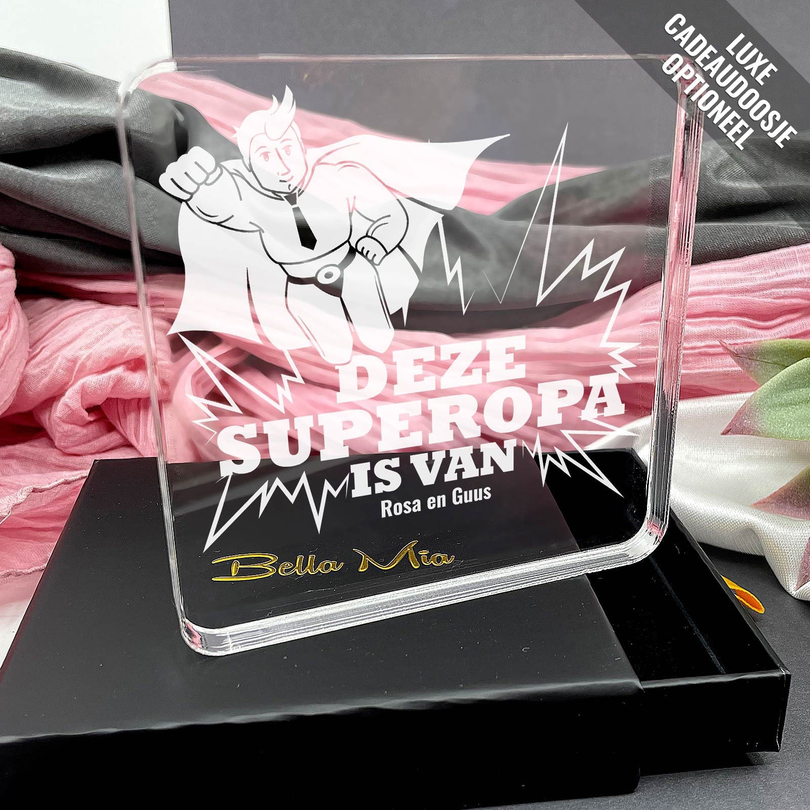 Deze Superopa is van Plexi Glas Cadeau - Bella Mia