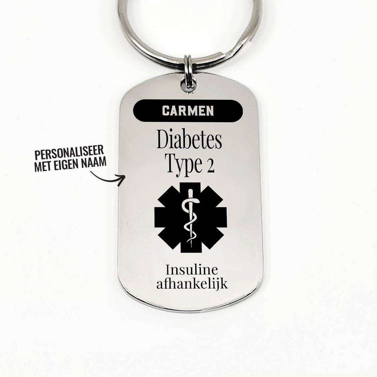 Diabetes Type 2 Sleutelhanger - Bella Mia