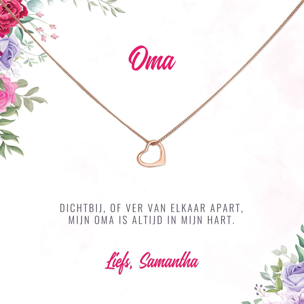 Dichtbij Of Ver Van Elkaar Apart Ketting - Bella Mia
