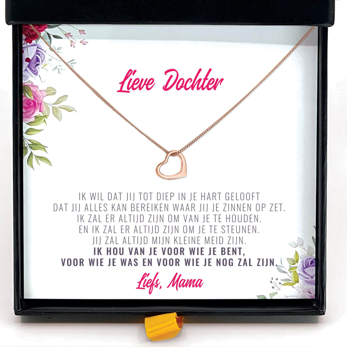 Dochter, Ik Hou Van Wie Je Bent, Was En Zal Zijn Ketting - Bella Mia