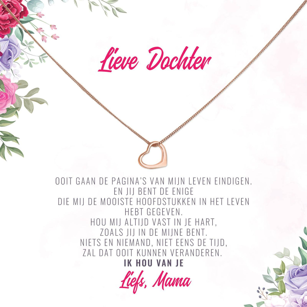 Dochter, Ooit Gaan De Pagina&#39;s Van Mijn Leven... Ketting - Bella Mia