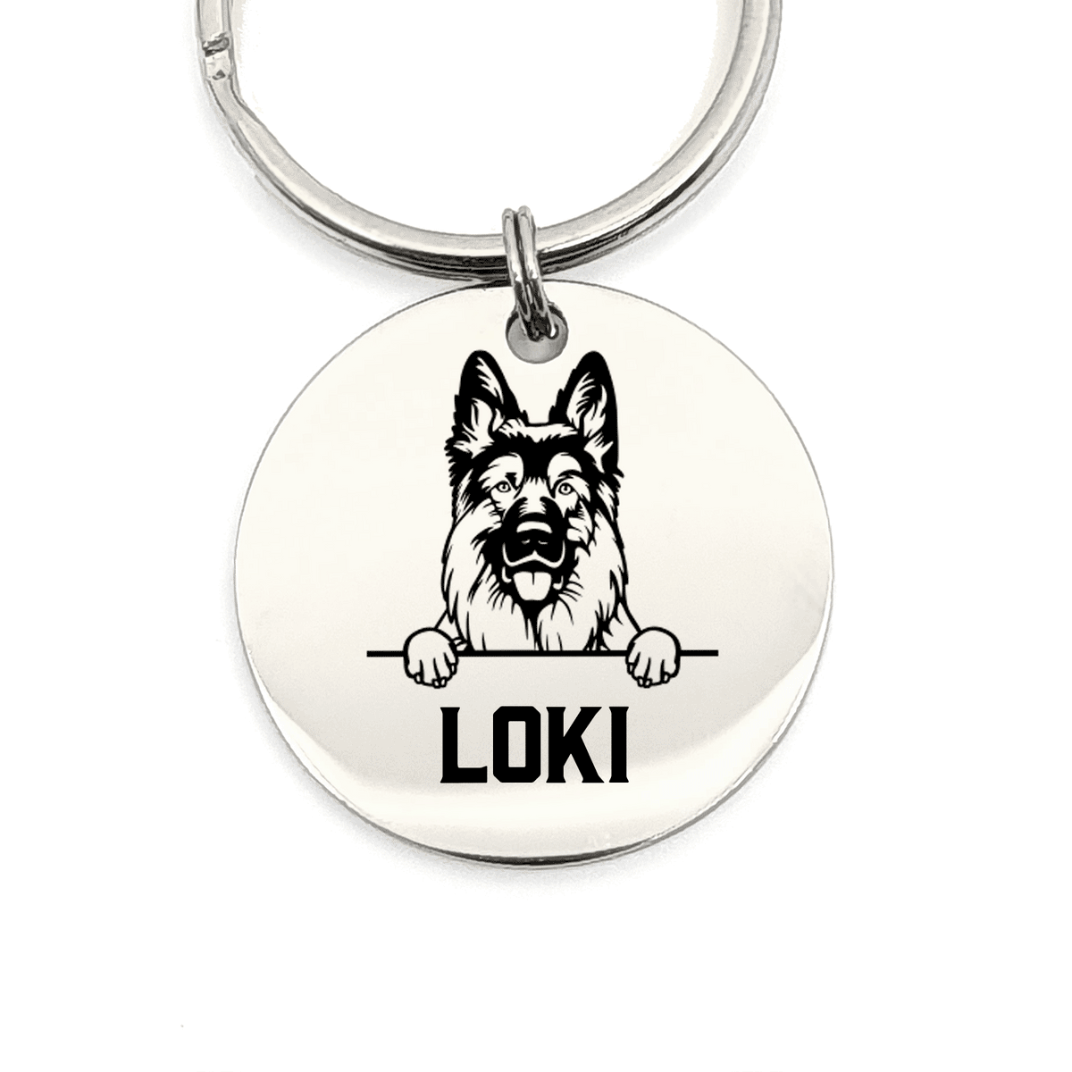 Duitste Herder + Naam Sleutelhanger - Bella Mia