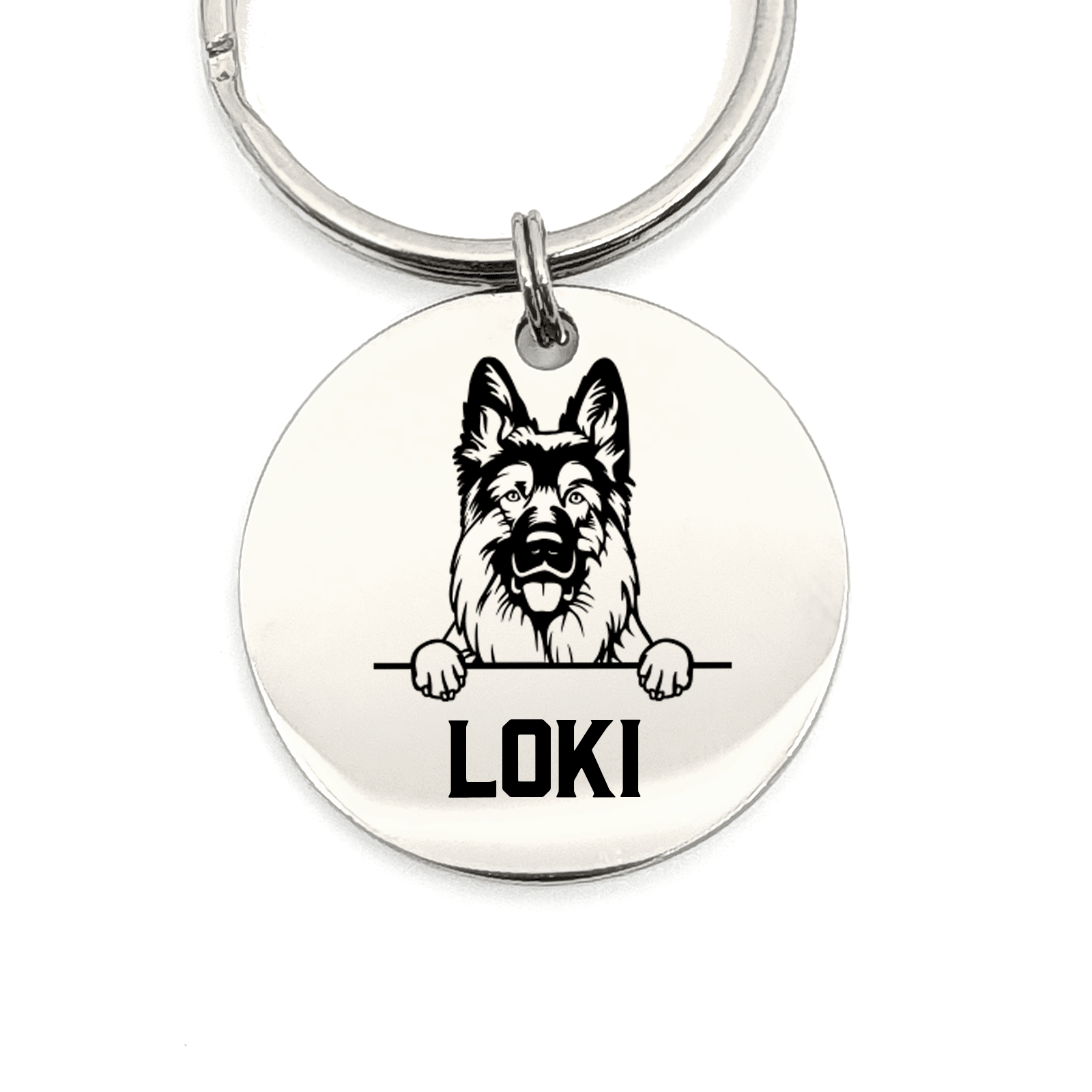 Duitste Herder + Naam Sleutelhanger - Bella Mia