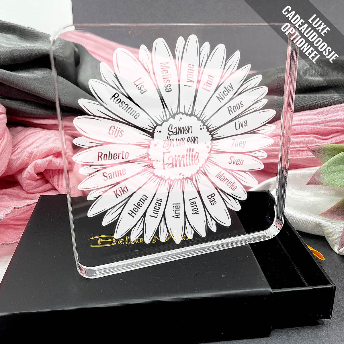 Een Bloeiende Familie van Plexi Glas - Bella Mia