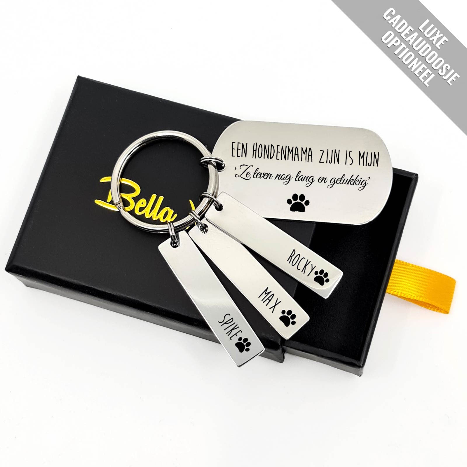 Een Hondenmama Zijn Is Mijn Sleutelhanger - Bella Mia