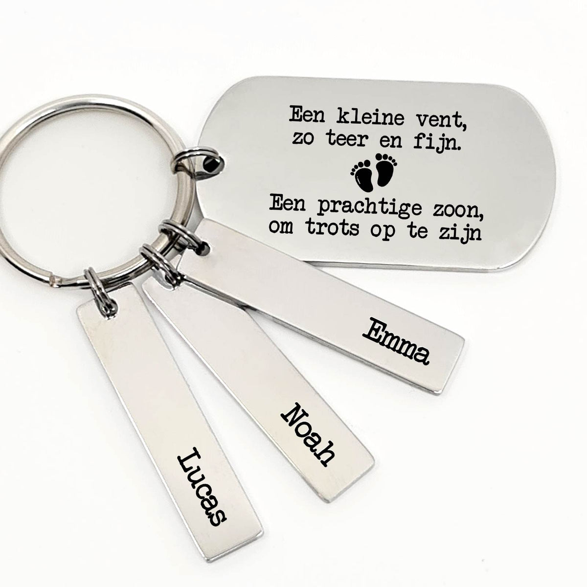 Een Kleine Vent Zo Teer En Fijn - Zoon - Sleutelhanger - Bella Mia