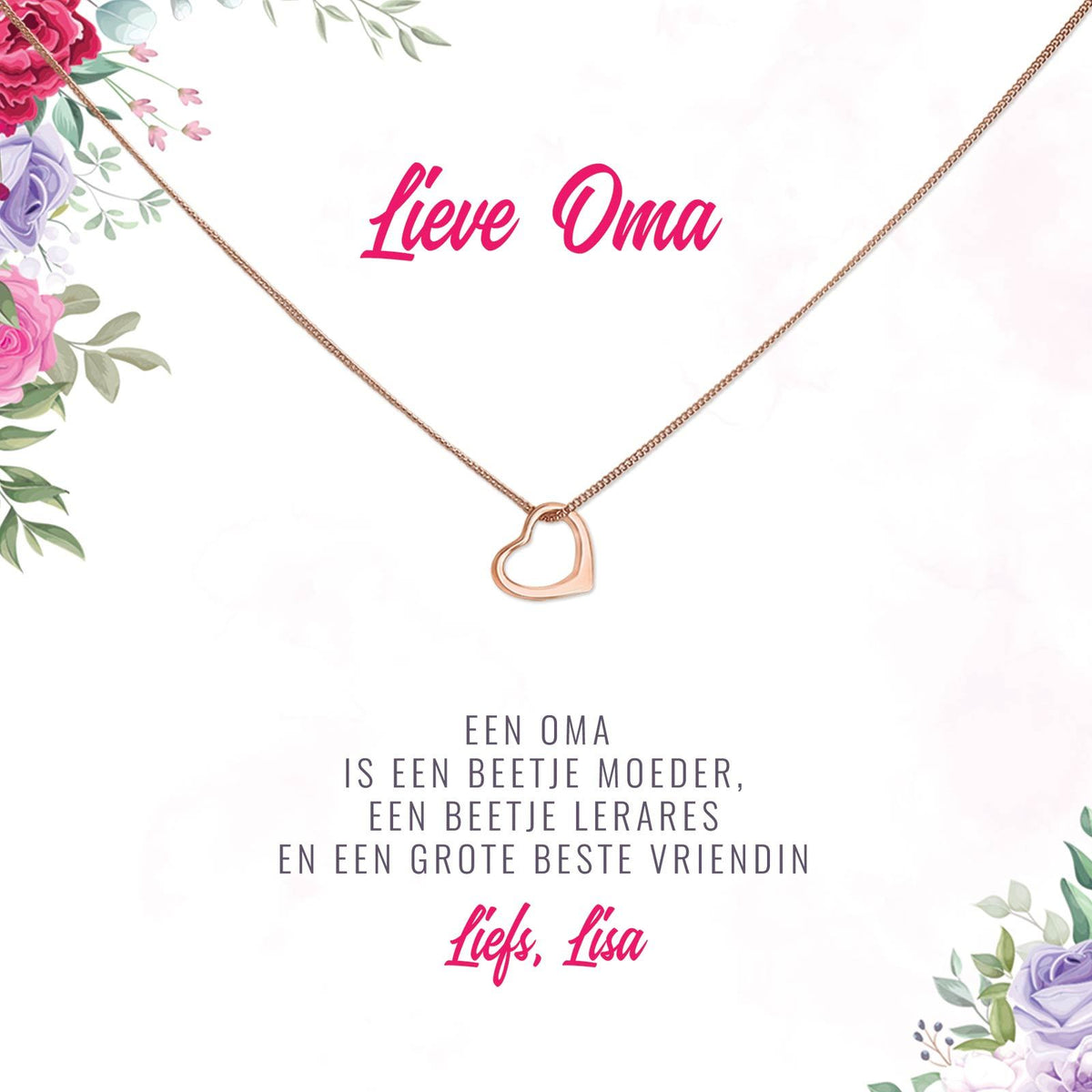 Een Oma Is Een Beetje Moeder, Een Beetje Lerares.. Ketting - Bella Mia