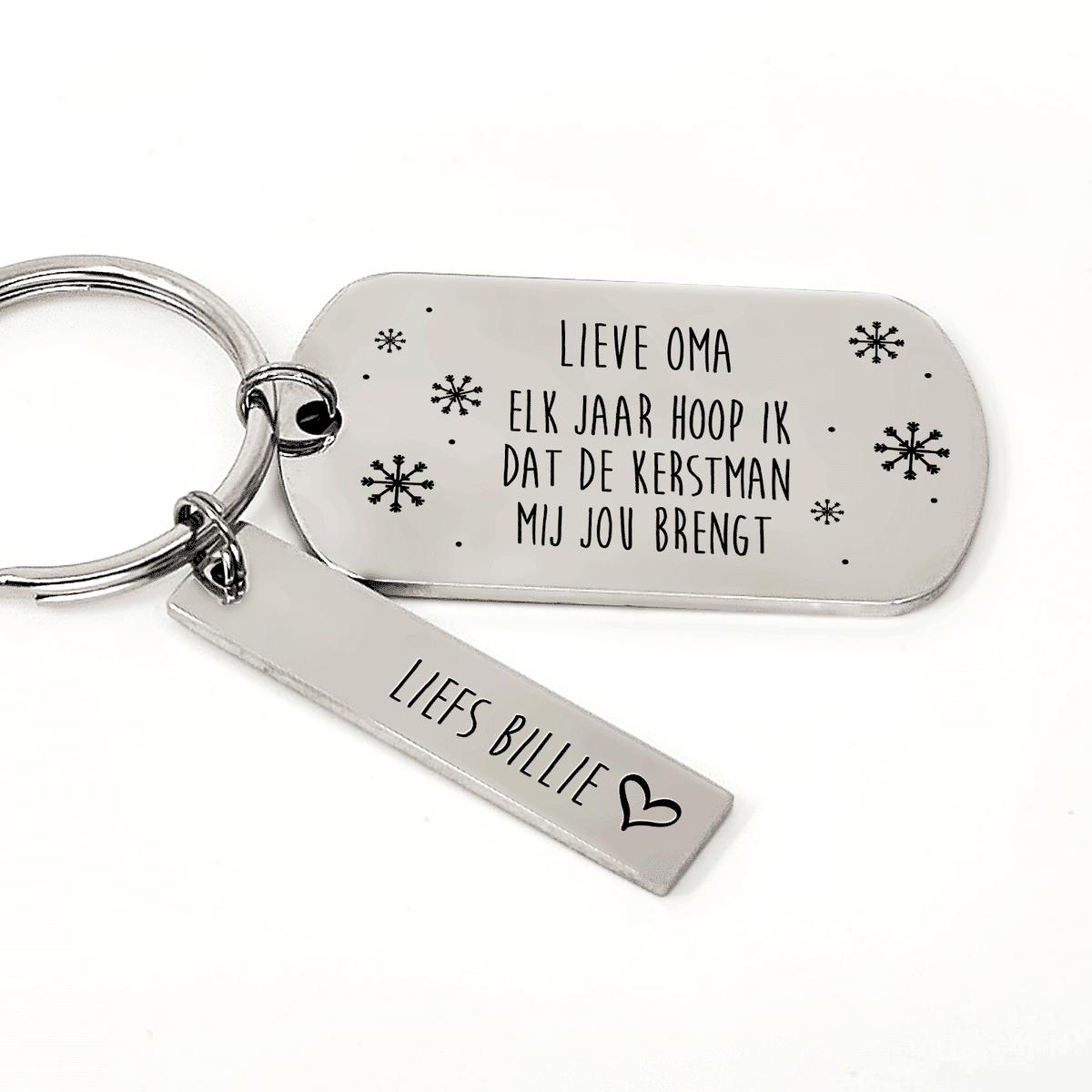 Elk Jaar Hoop Ik Dat De Kerstman Mij Jou Brengt Sleutelhanger - Bella Mia