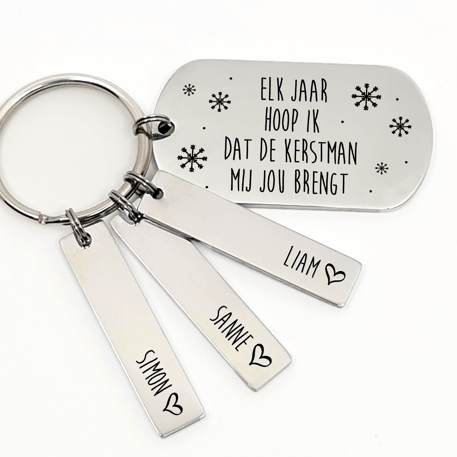 Elk Jaar Hoop Ik Dat De Kerstman Mij Jou Brengt Sleutelhanger - Bella Mia