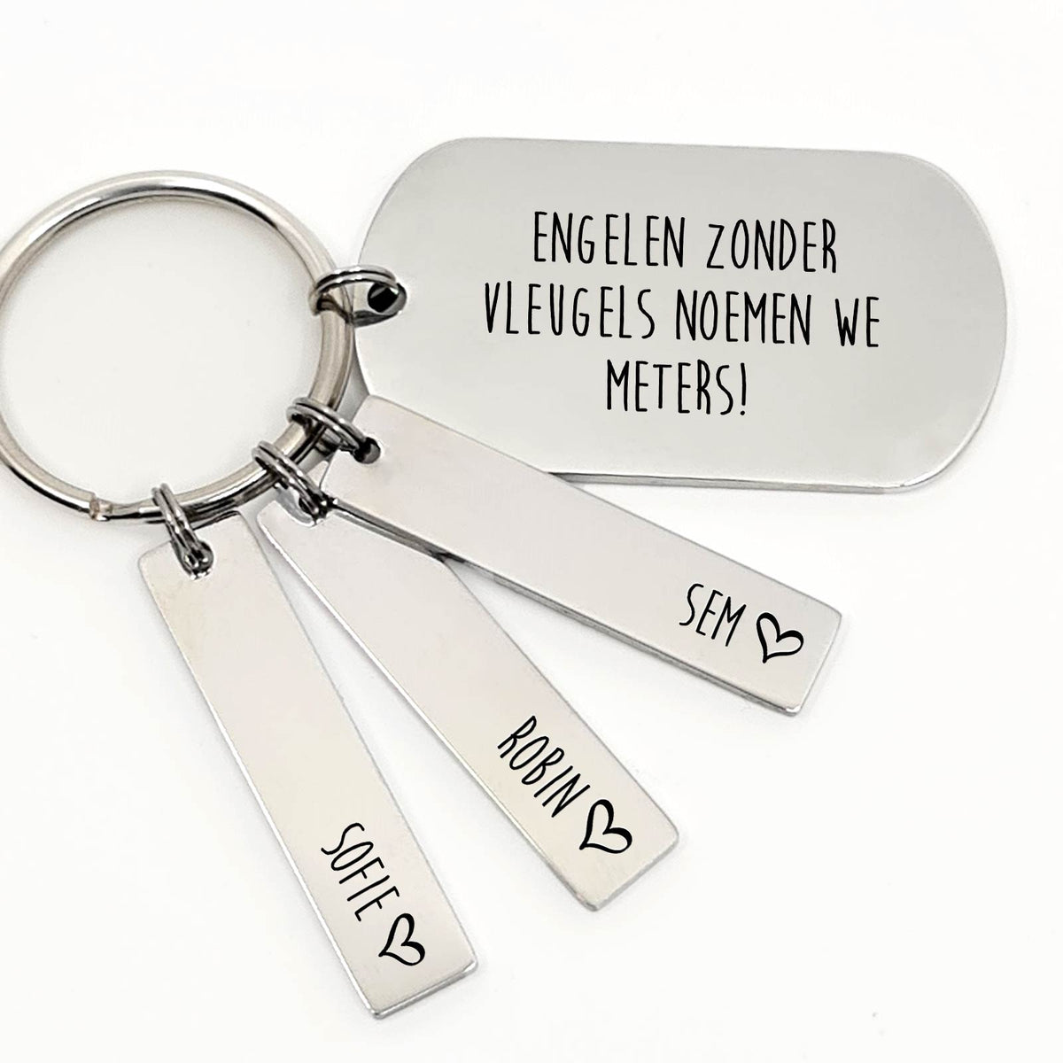 Engelen Zonder Vleugels Noemen We Meters Sleutelhanger - Bella Mia