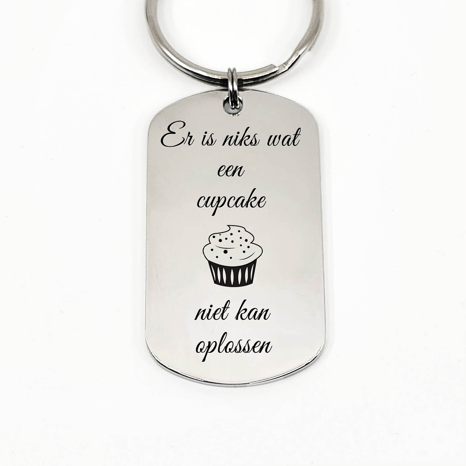 Er Is Niks Wat Een Cupcake Niet Kan Oplossen Sleutelhanger - Bella Mia