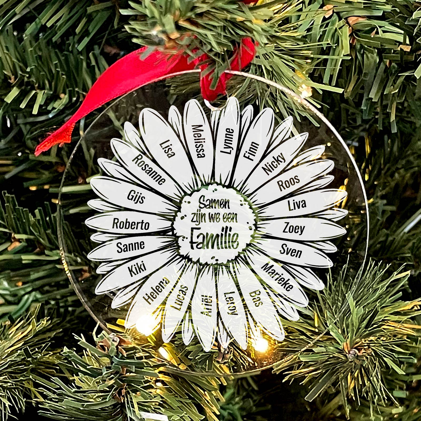 Familie Bloem Plexiglas Kerstbal - Bella Mia