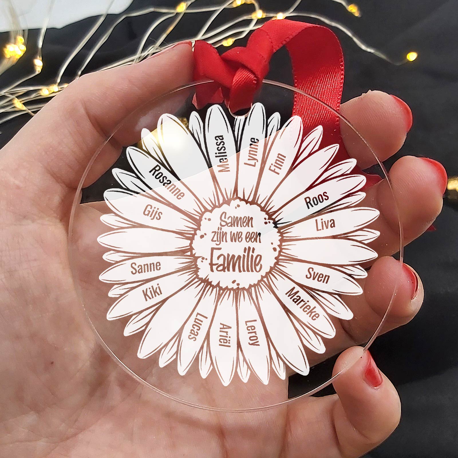 Familie Bloem Plexiglas Kerstbal - Bella Mia