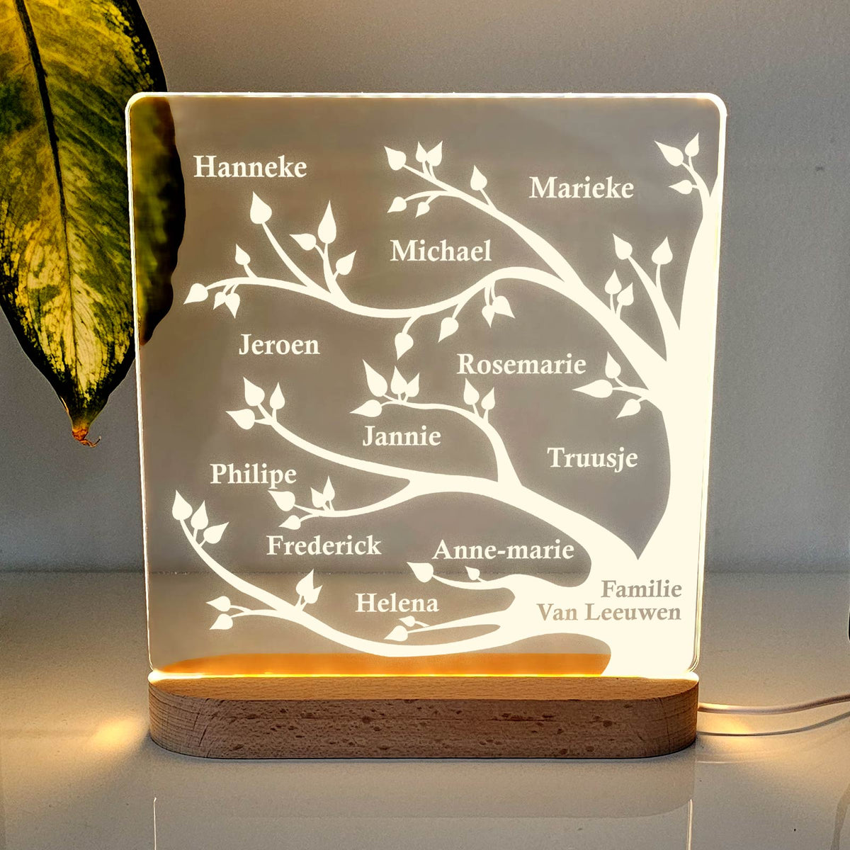 Familie Boom Op Ledampje - Bella Mia