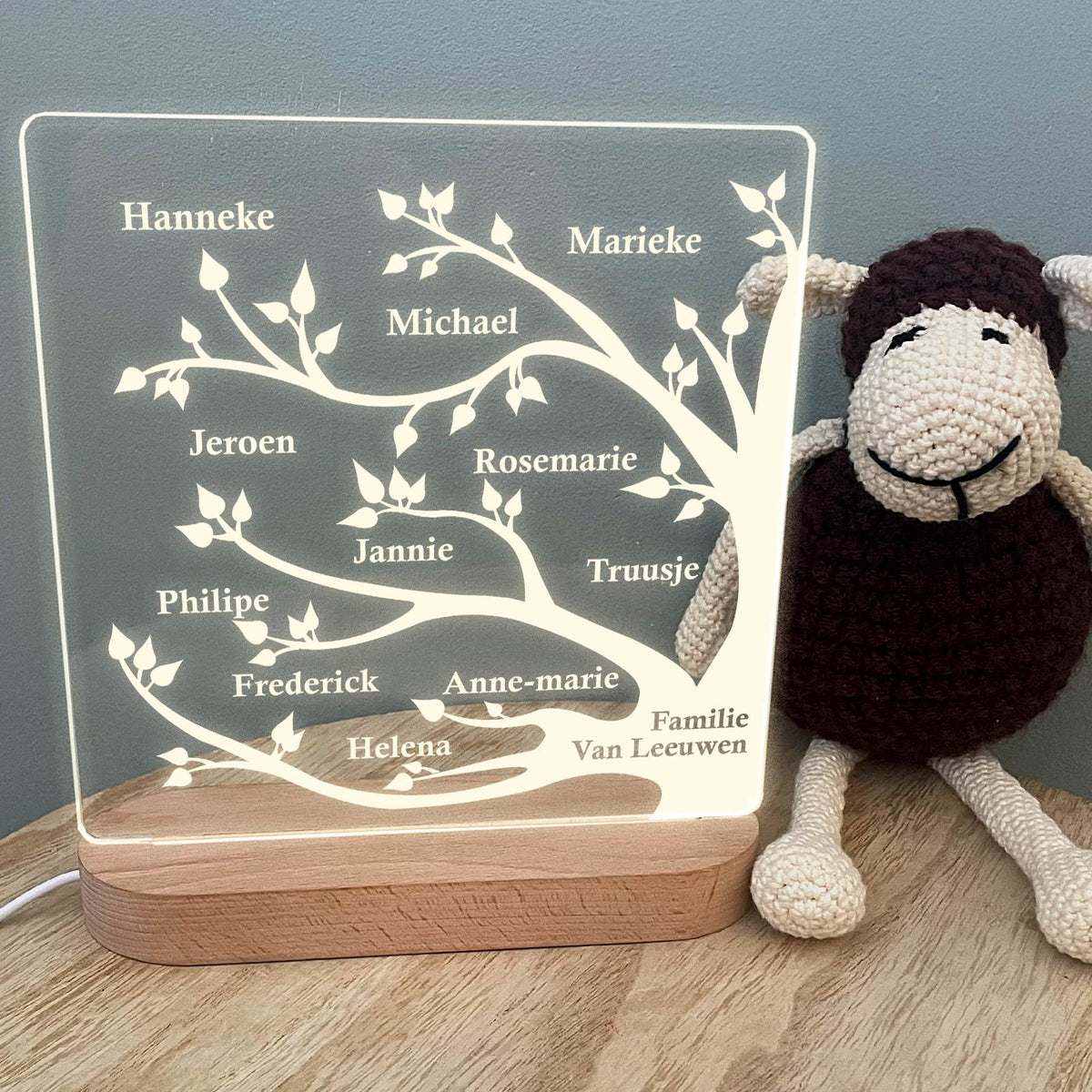 Familie Boom Op Ledampje - Bella Mia