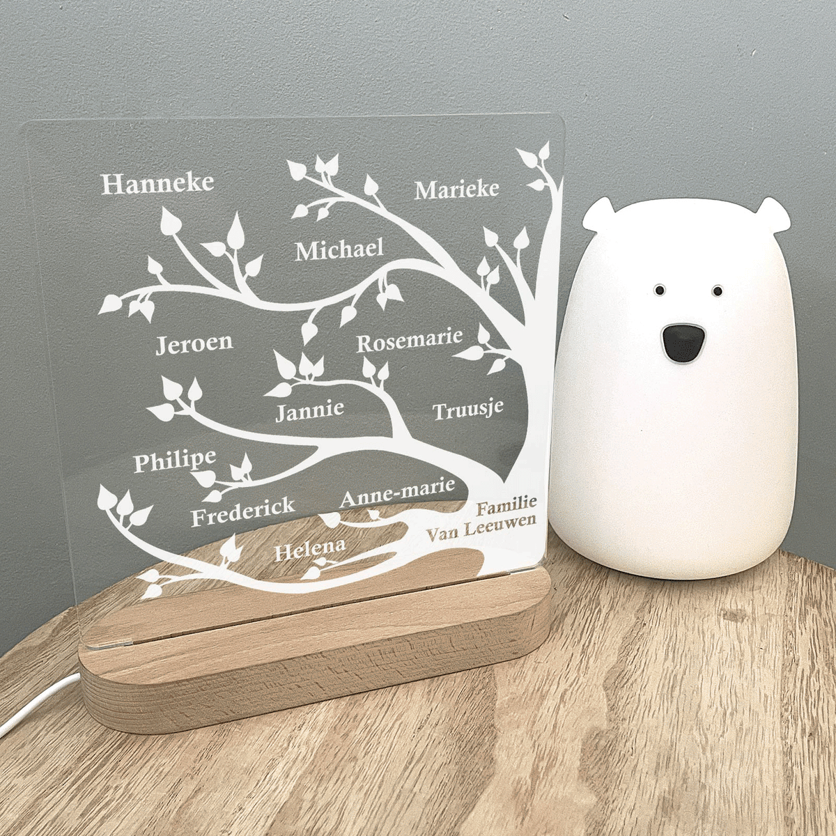 Familie Boom Op Ledampje - Bella Mia