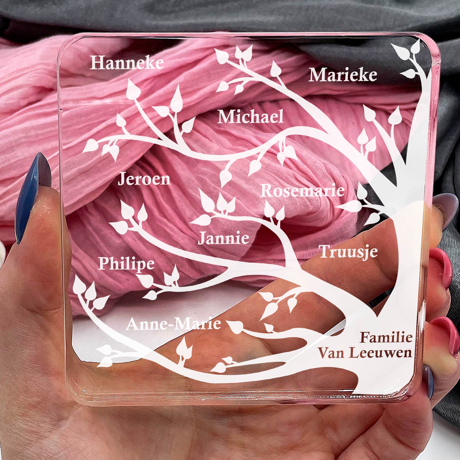 Familie Boom Op Plexi Glas - Bella Mia