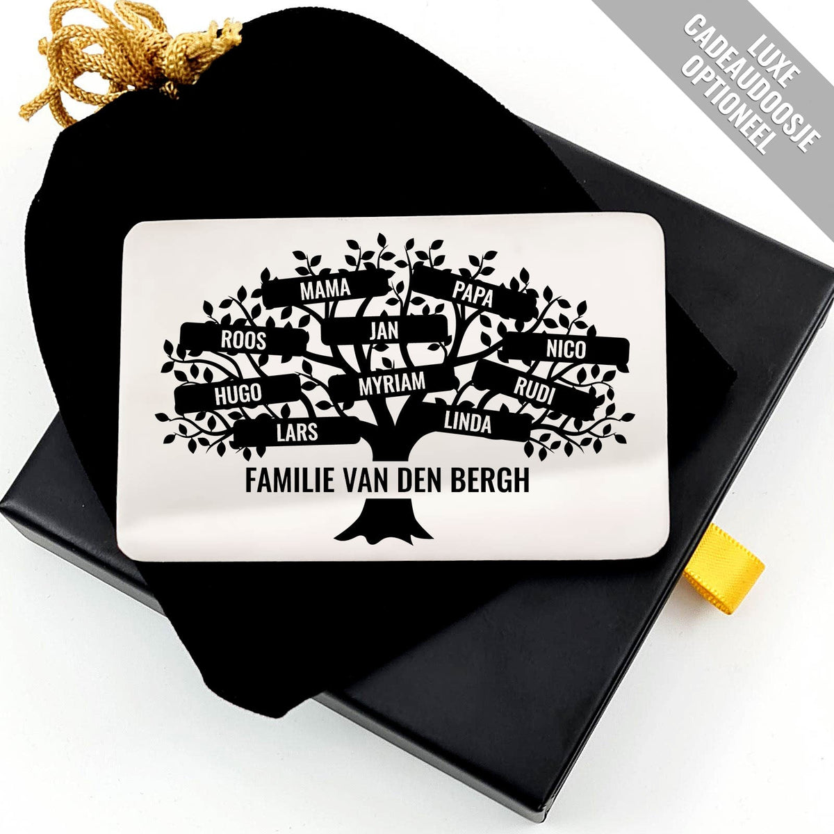 Familie Boom Stalen Kaartje - Bella Mia