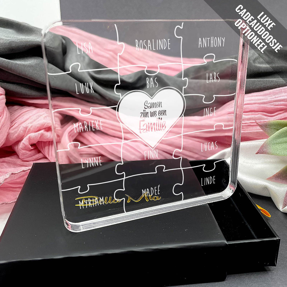 Familie Puzzel van Plexi Glas - Bella Mia