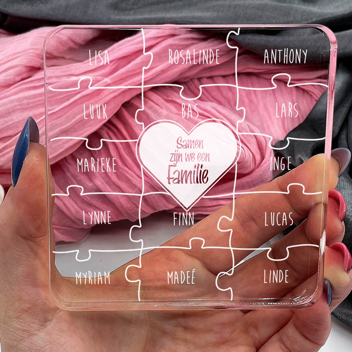 Familie Puzzel van Plexi Glas - Bella Mia