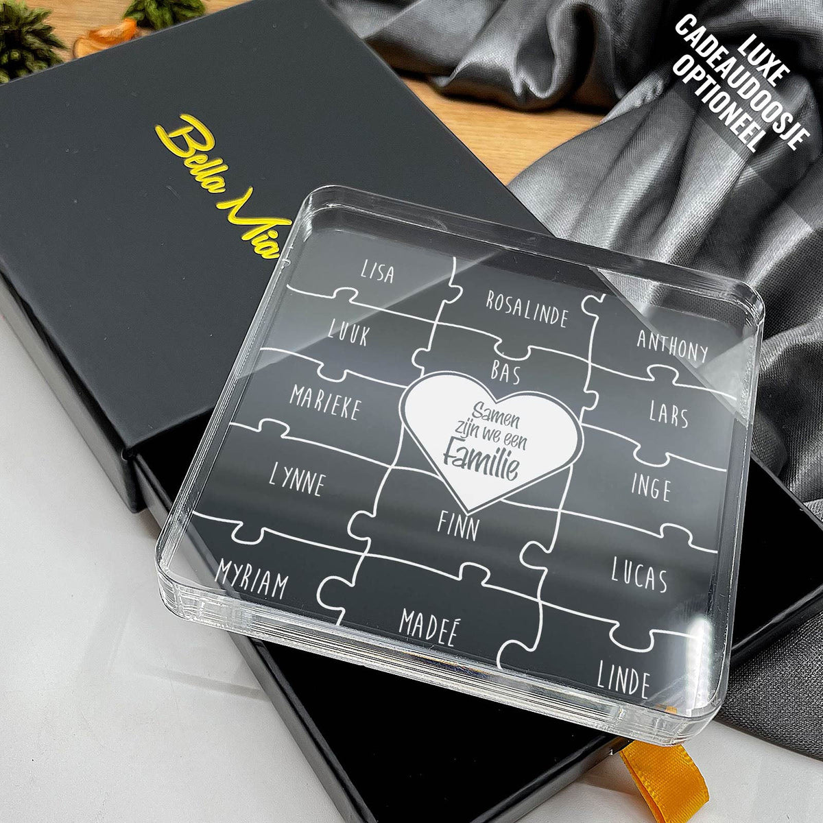 Familie Puzzel van Plexi Glas - Bella Mia