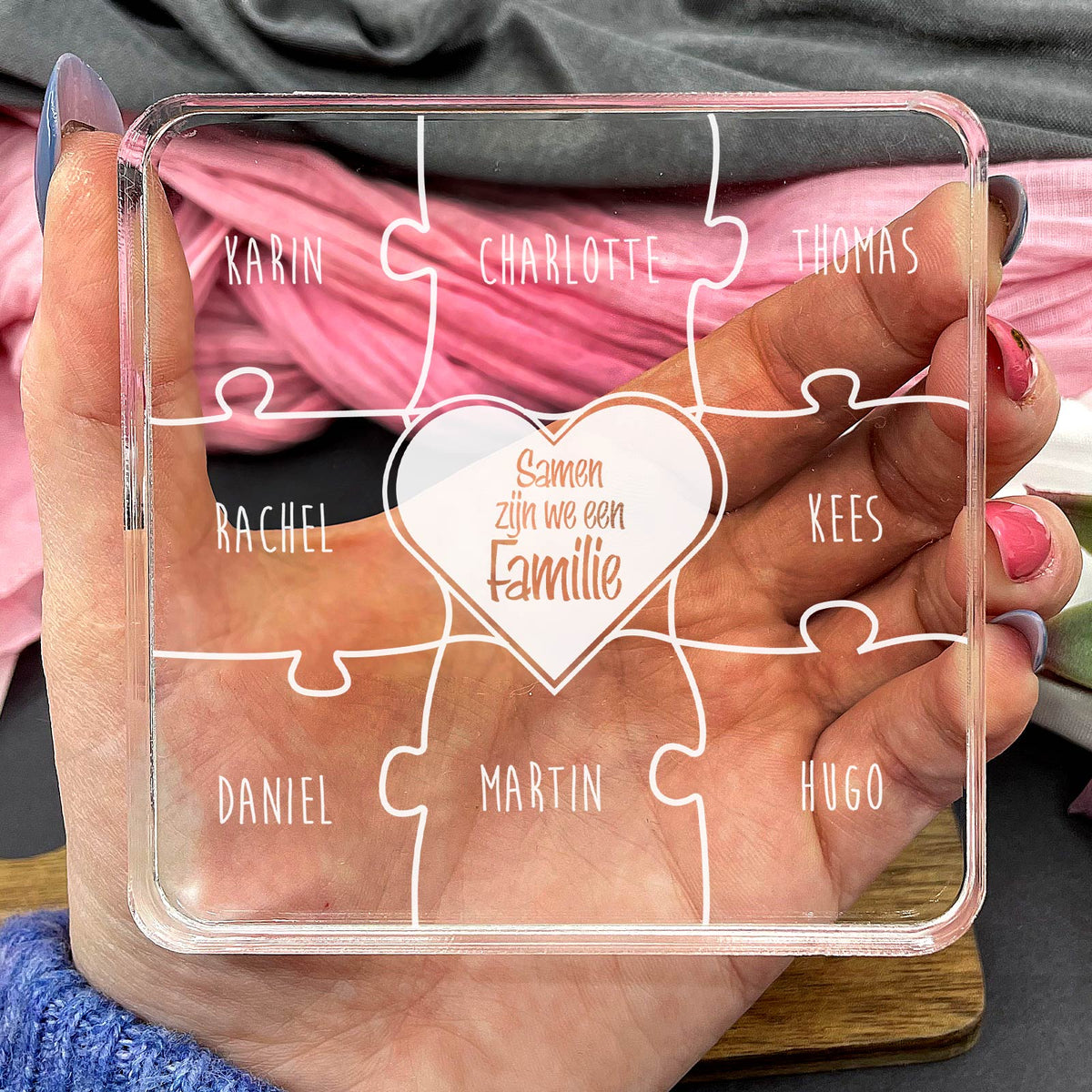 Familie Puzzel van Plexi Glas - Bella Mia