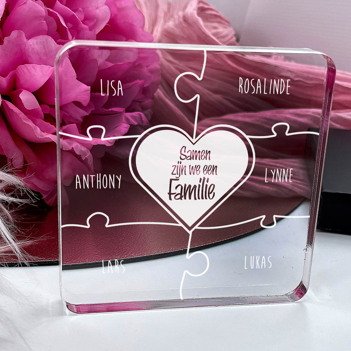 Familie Puzzel van Plexi Glas - Bella Mia