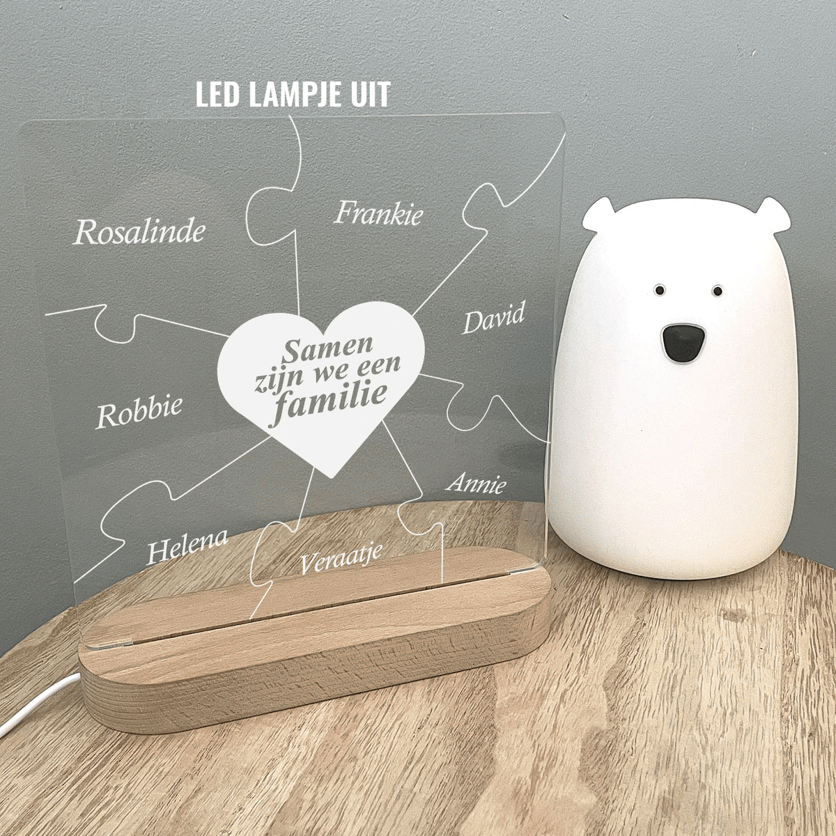 Familiepuzzel - Ledlamp - Bella Mia