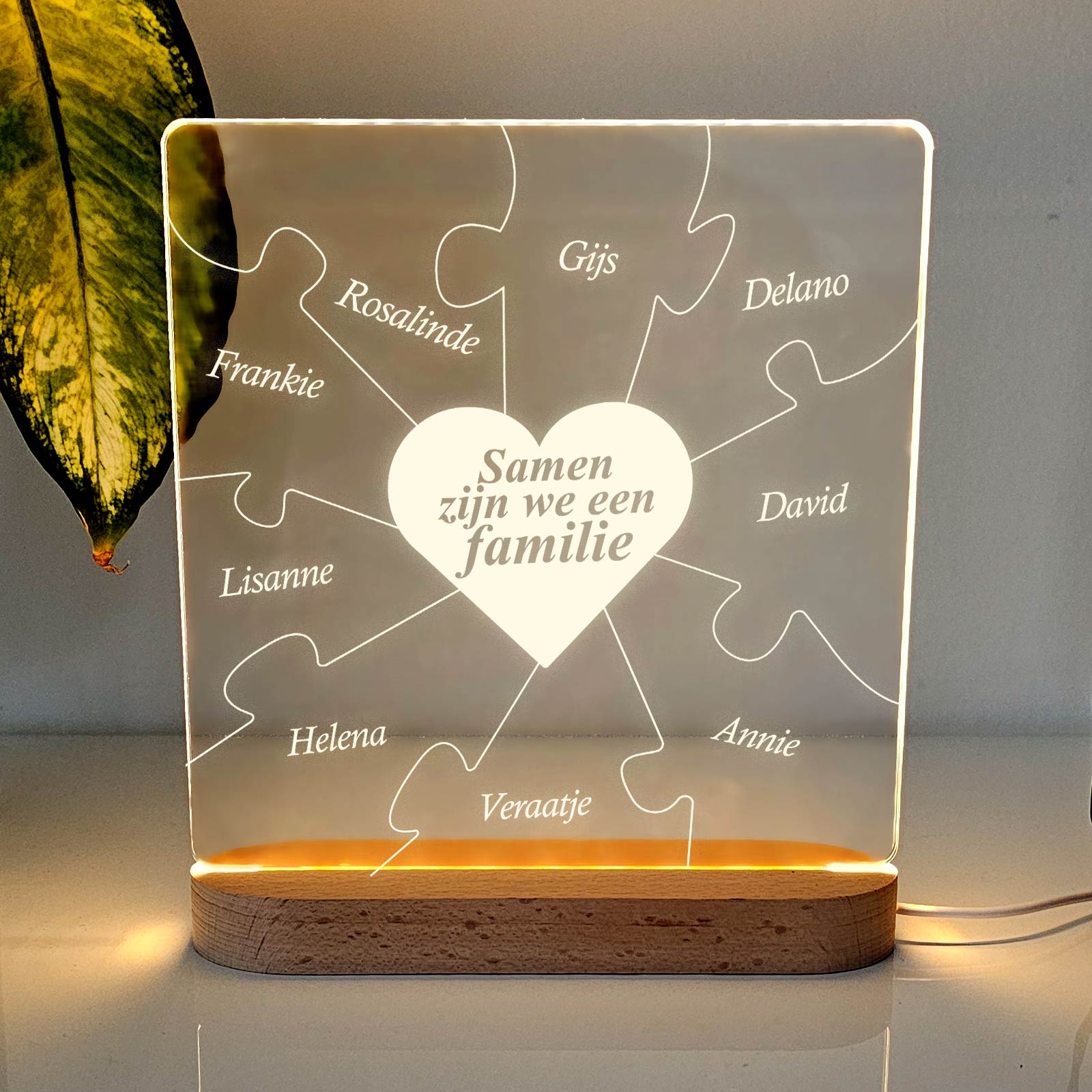 Familiepuzzel - Ledlamp - Bella Mia