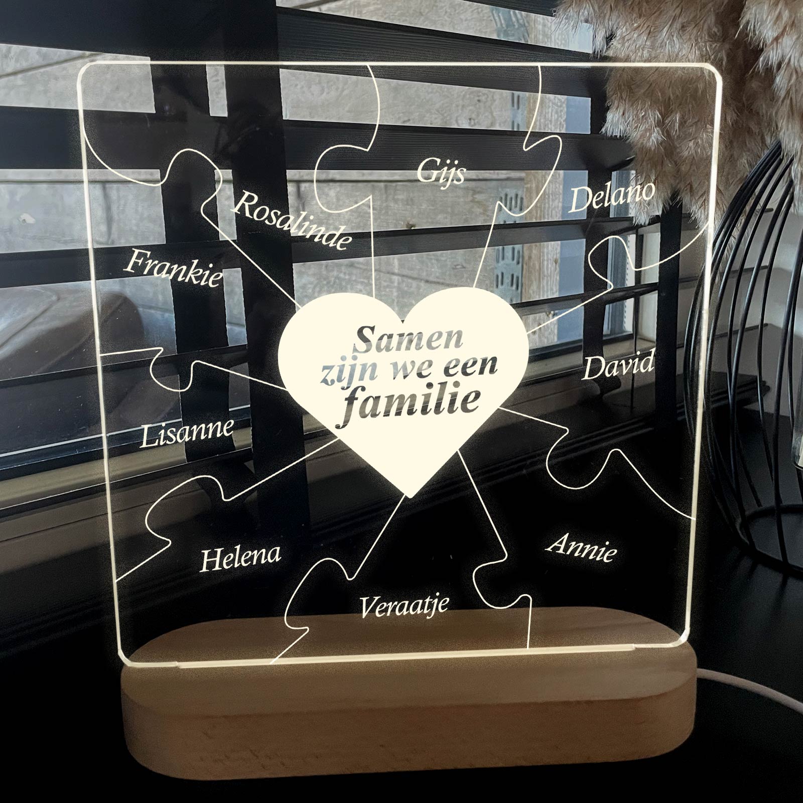 Familiepuzzel - Ledlamp - Bella Mia