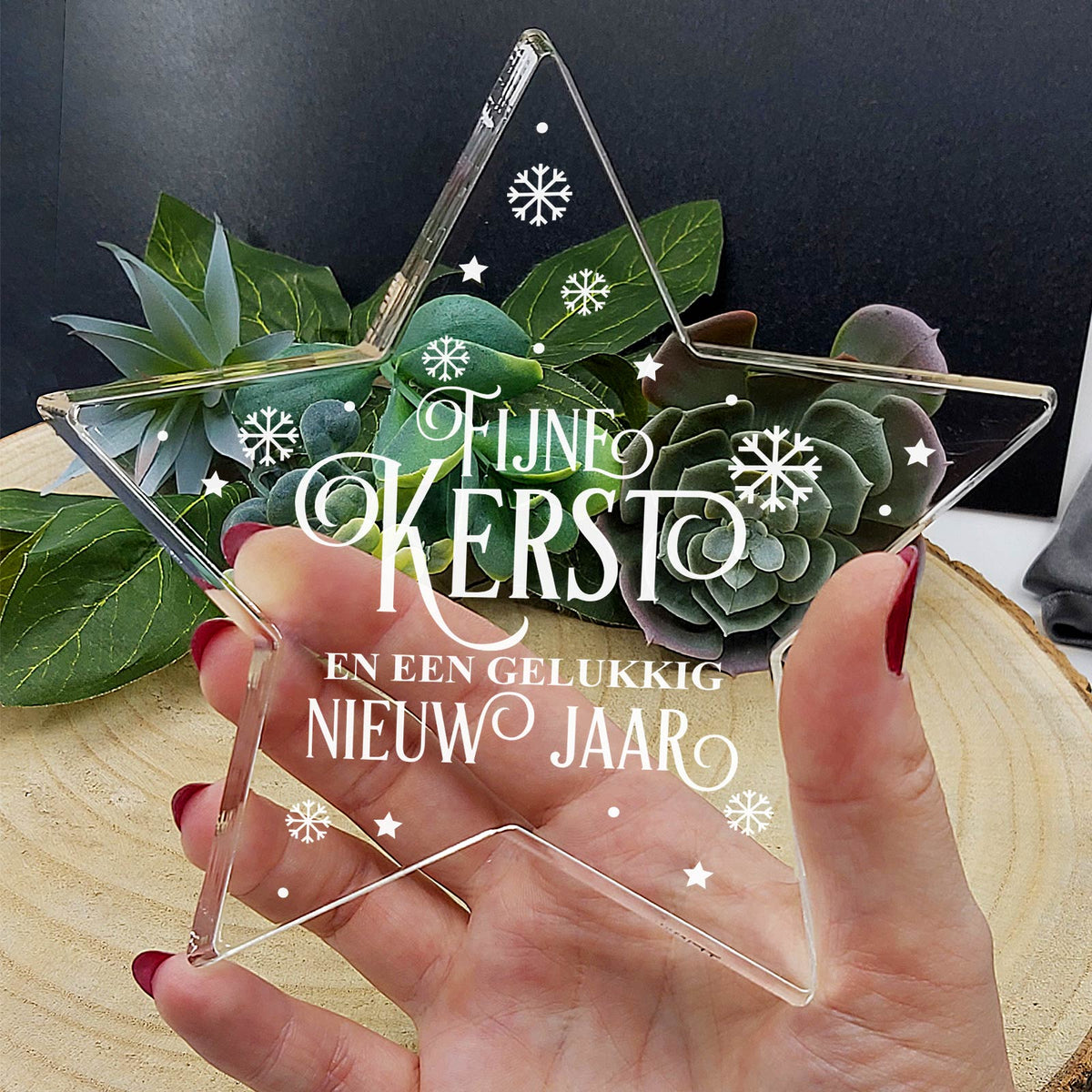 Fijne Kerst en Gelukkig Nieuw Jaar Ster - Bella Mia