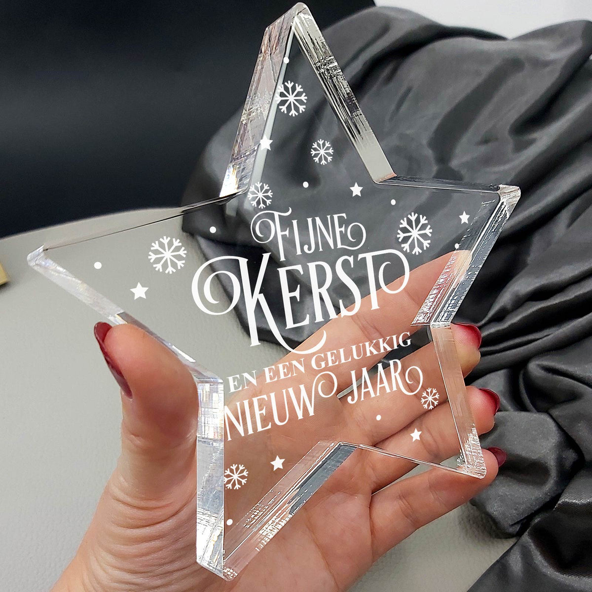 Fijne Kerst en Gelukkig Nieuw Jaar Ster - Bella Mia