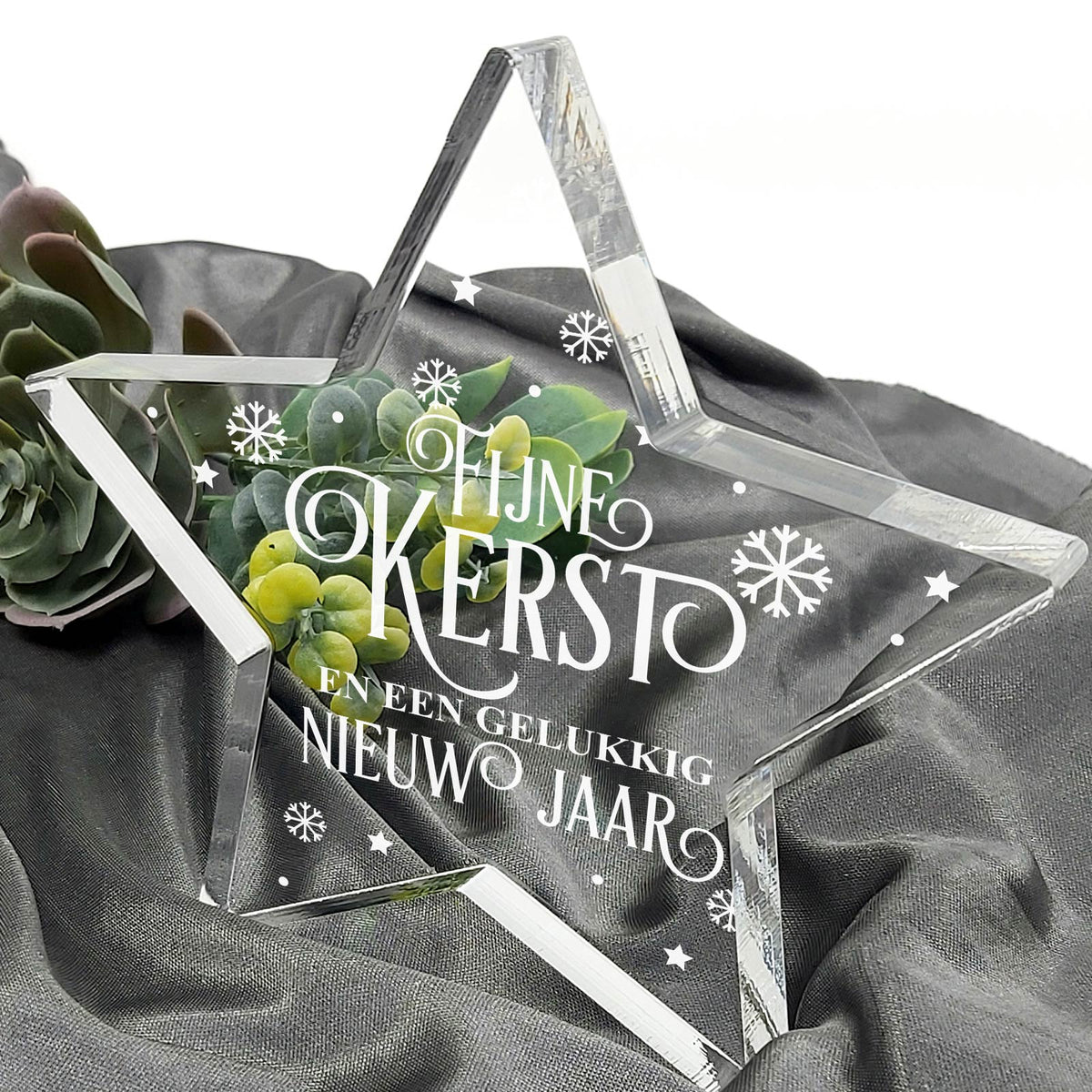 Fijne Kerst en Gelukkig Nieuw Jaar Ster - Bella Mia