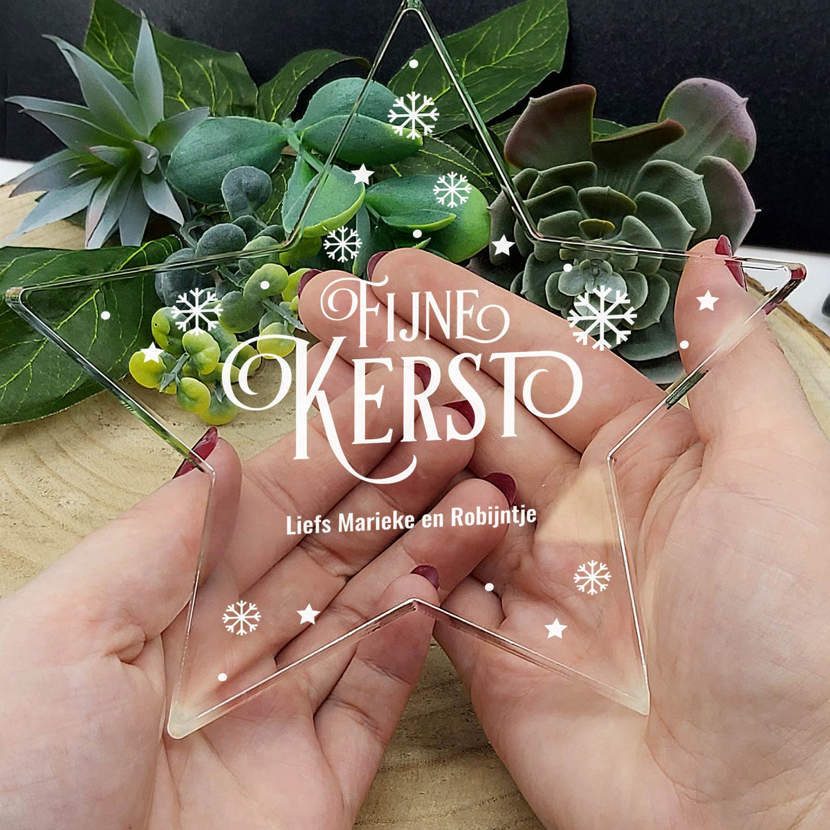 Fijne Kerst Plexiglas Ster - Bella Mia
