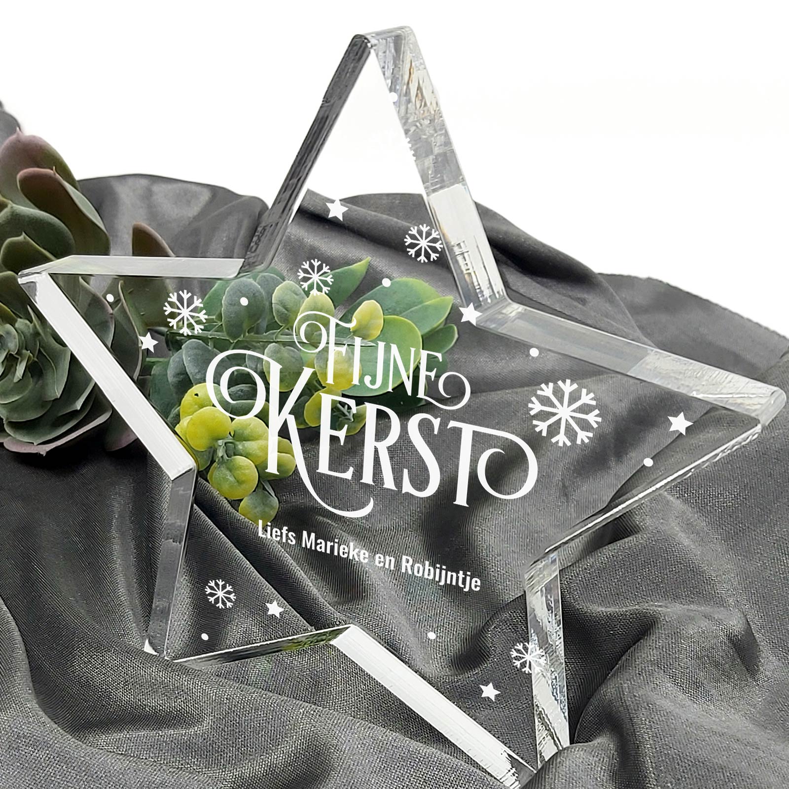 Fijne Kerst Plexiglas Ster - Bella Mia