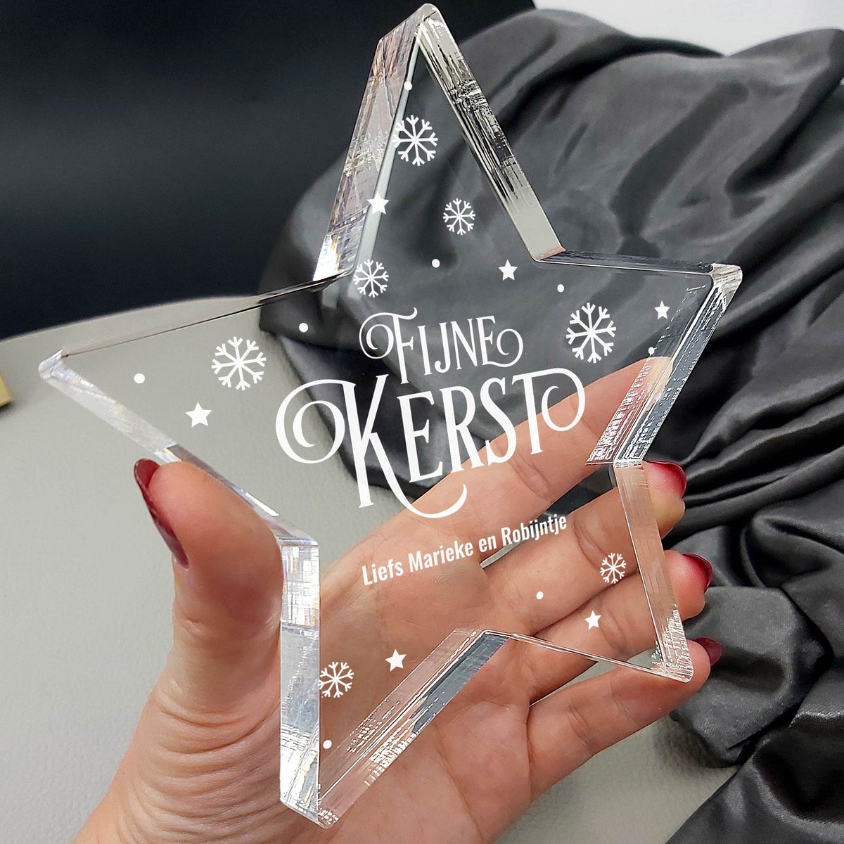 Fijne Kerst Plexiglas Ster - Bella Mia