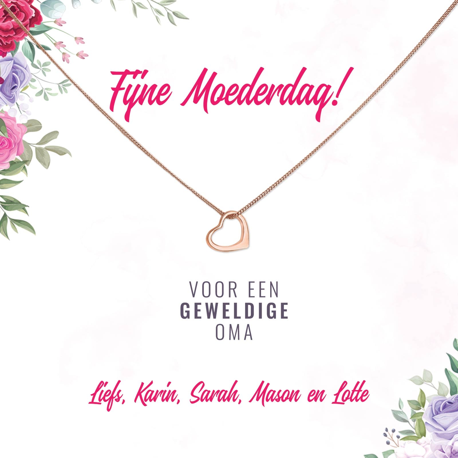 Fijne Moederdag Oma Ketting - Bella Mia