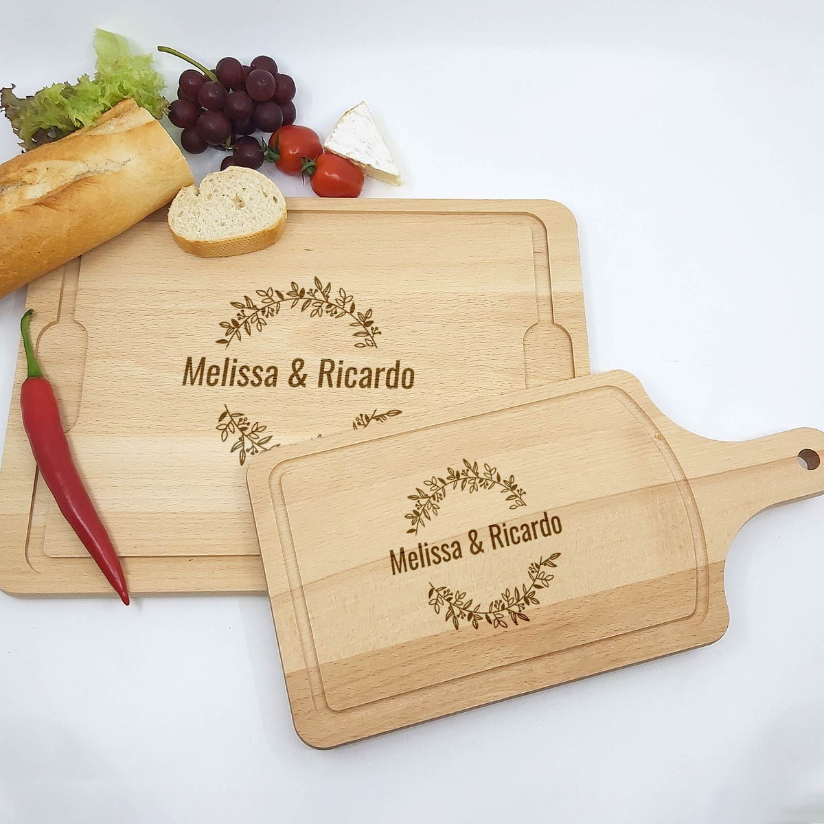 Flower Met Twee Namen Snijplank - Bella Mia