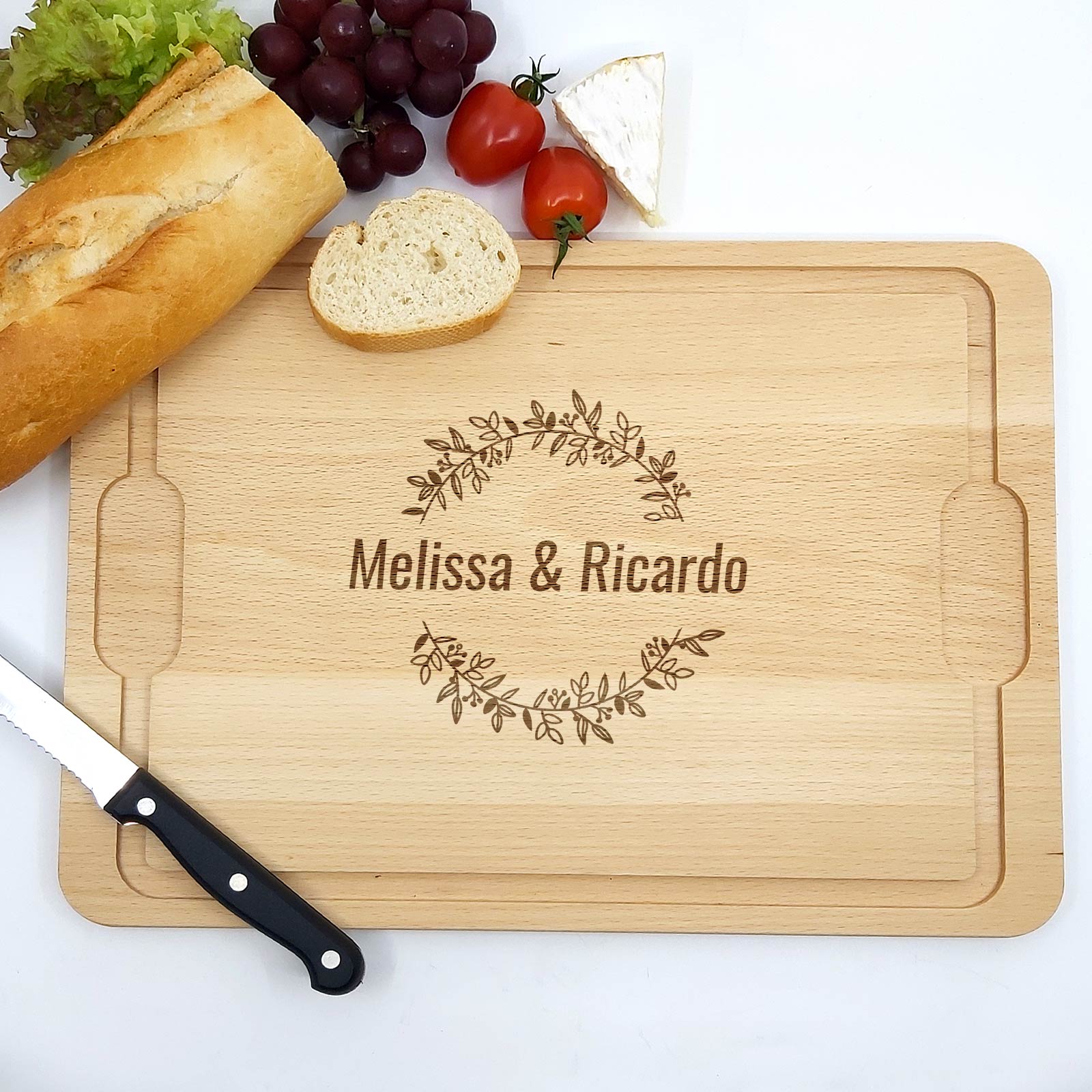 Flower Met Twee Namen Snijplank - Bella Mia