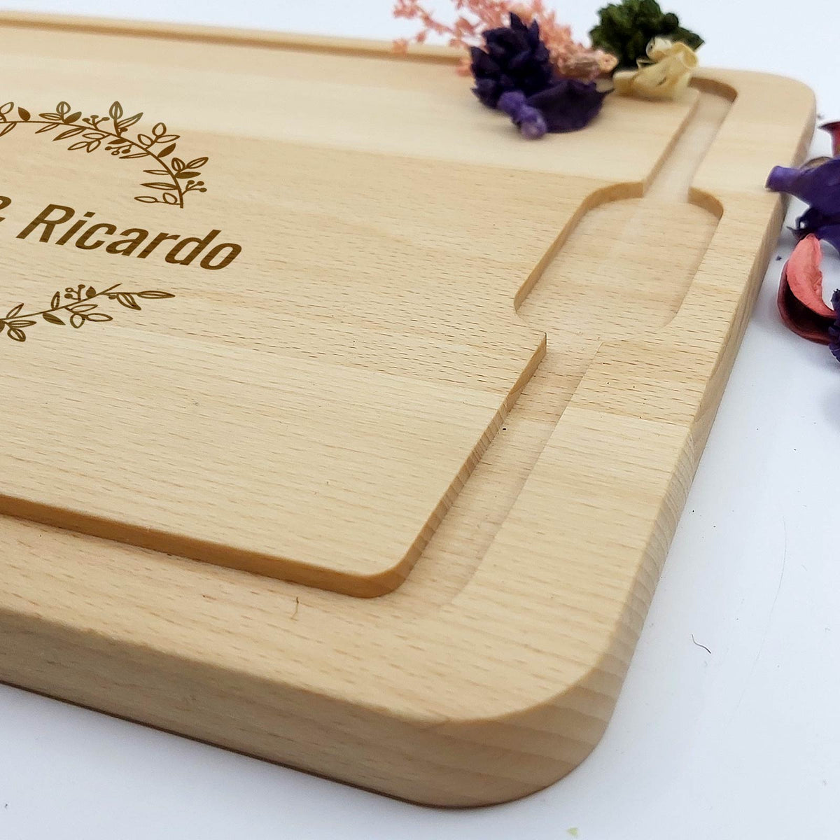 Flower Met Twee Namen Snijplank - Bella Mia