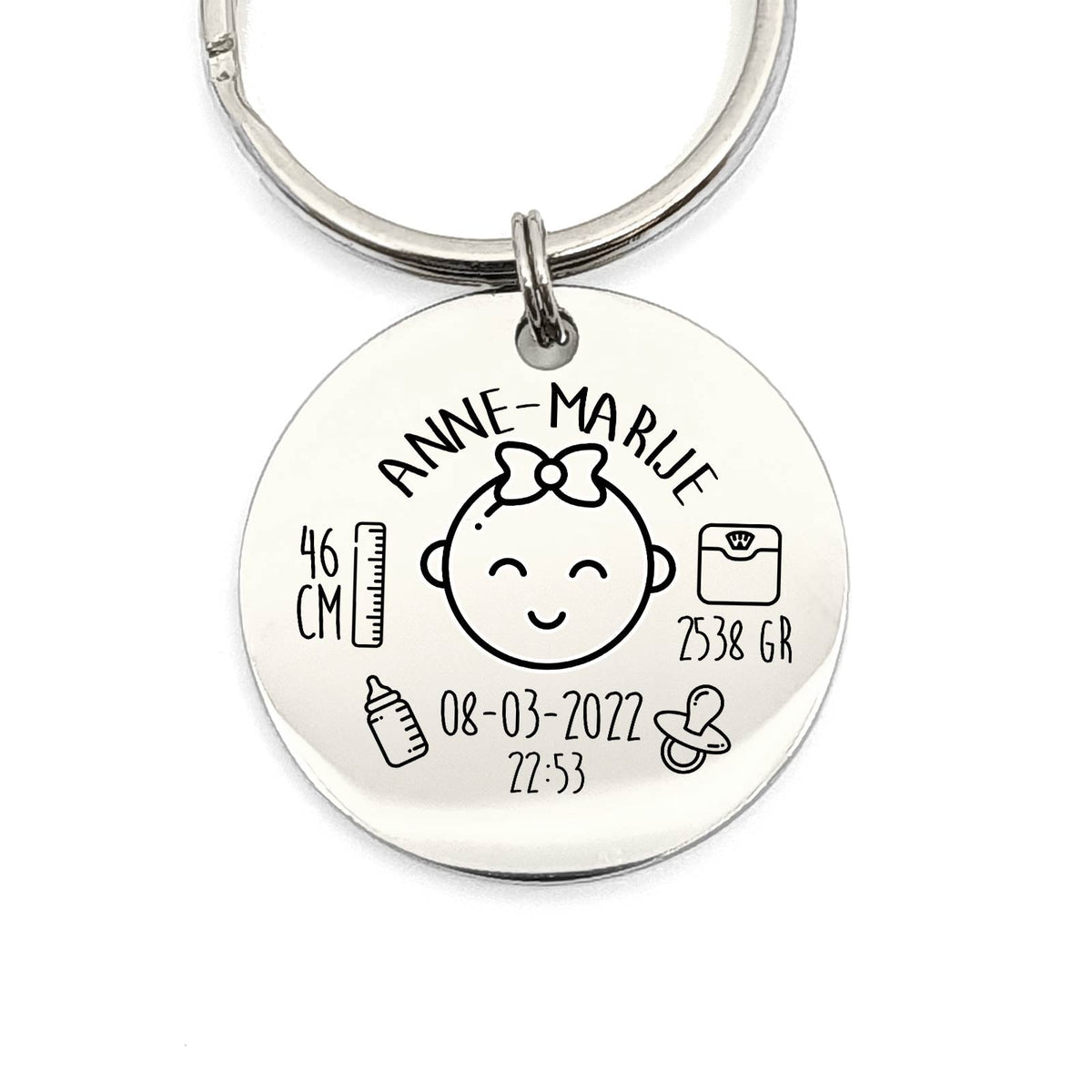 Geboorte Sleutelhanger (Meisje) - Bella Mia