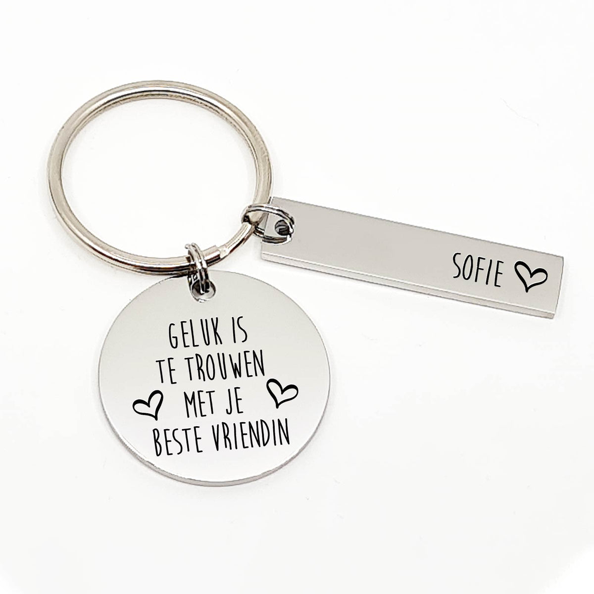 Geluk Is Te Trouwen Met Je Beste Vriendin Sleutelhanger - Bella Mia