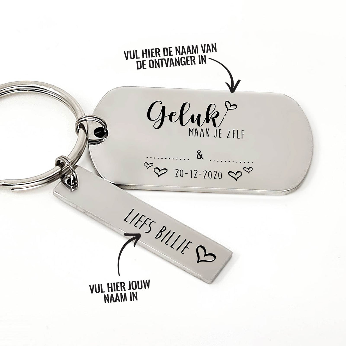 Geluk Maak Je Zelf Sleutelhanger - Bella Mia