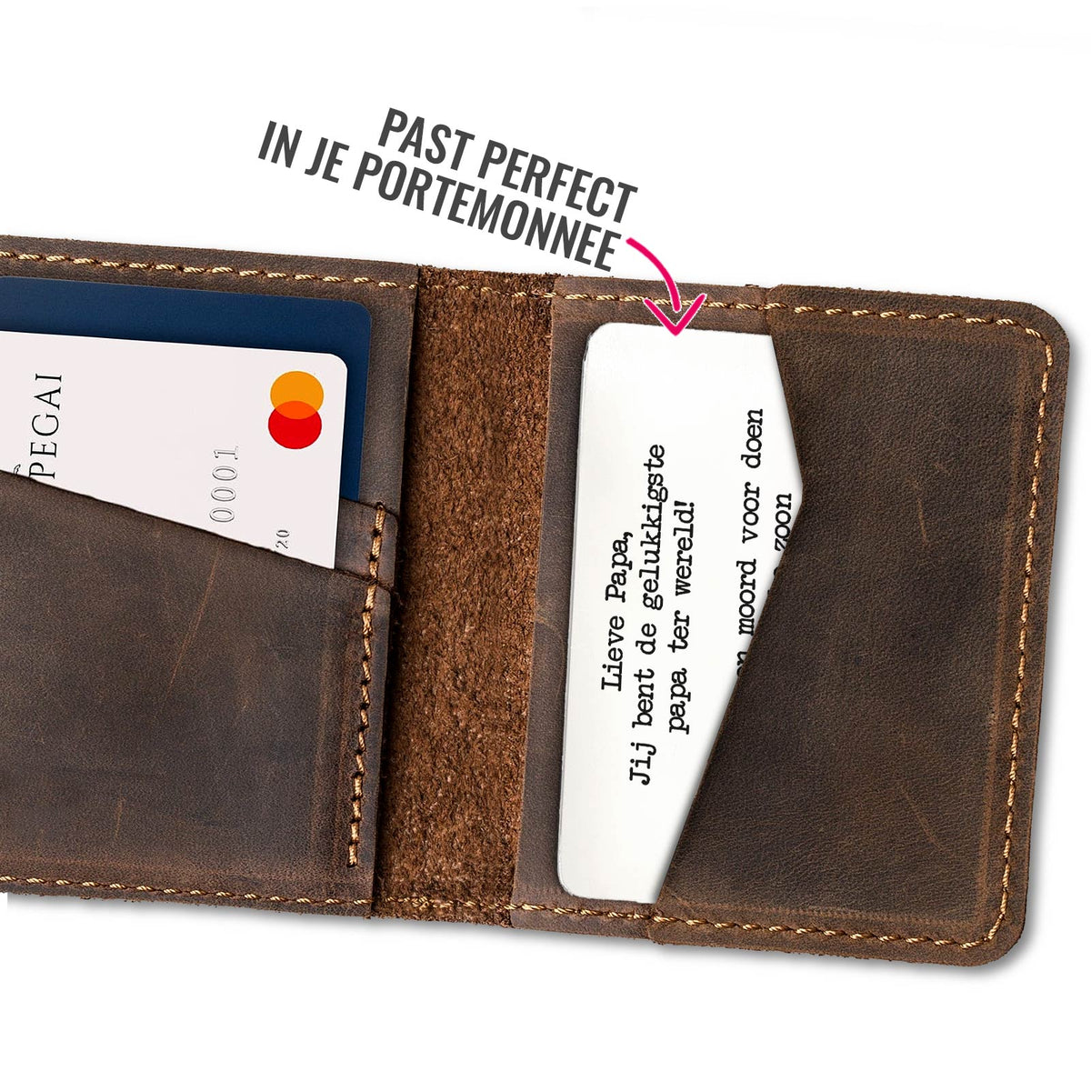 Gelukkigste Papa Ter Wereld - Zoon - Stalen Kaartje - Bella Mia