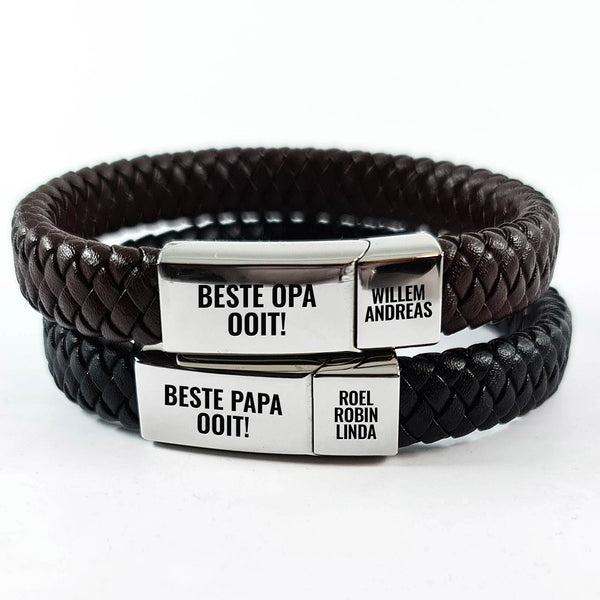 eeuw Naleving van klant Gepersonaliseerde Armband voor Opa of Papa - Bella Mia