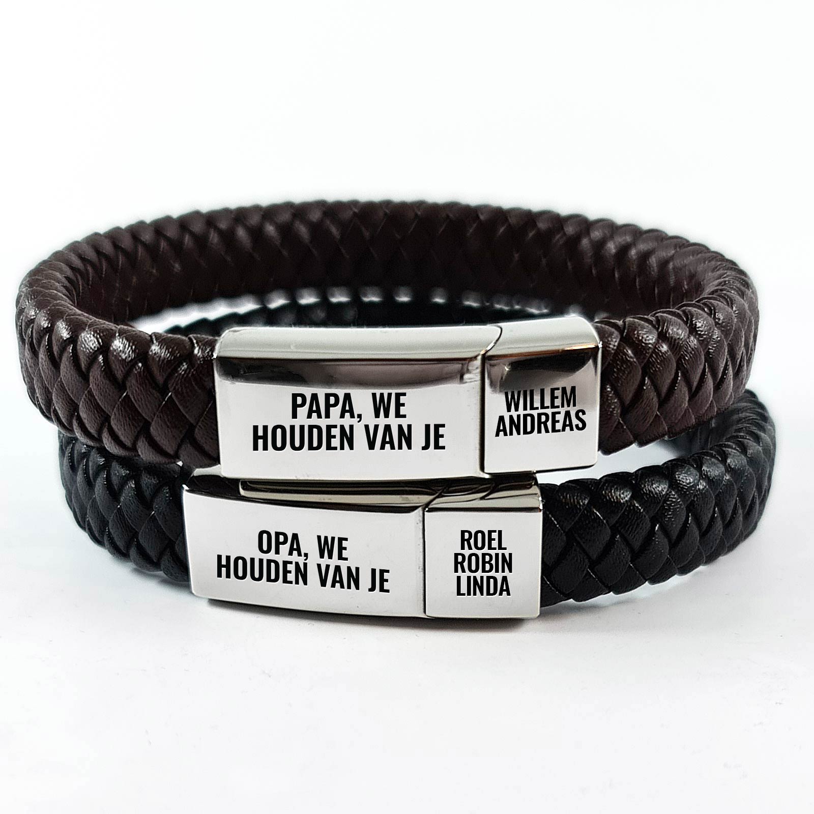 Gepersonaliseerde Wij houden van Opa of Papa Armband - Bella Mia
