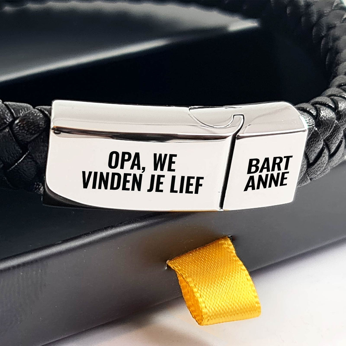 Gepersonaliseerde Wij houden van Opa of Papa Armband - Bella Mia