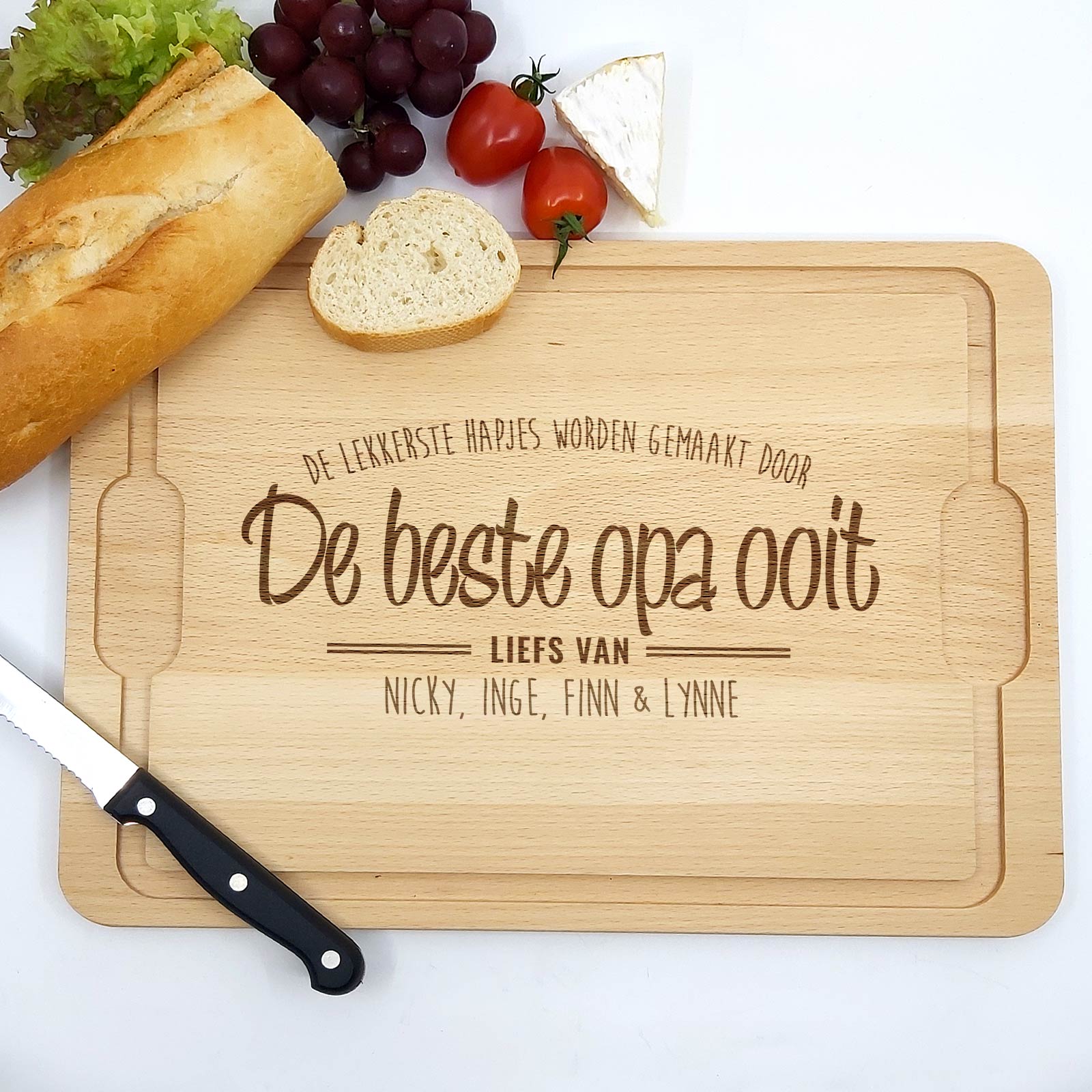 Gespersonaliseerde Borrelplank Voor Vaderdag - Bella Mia