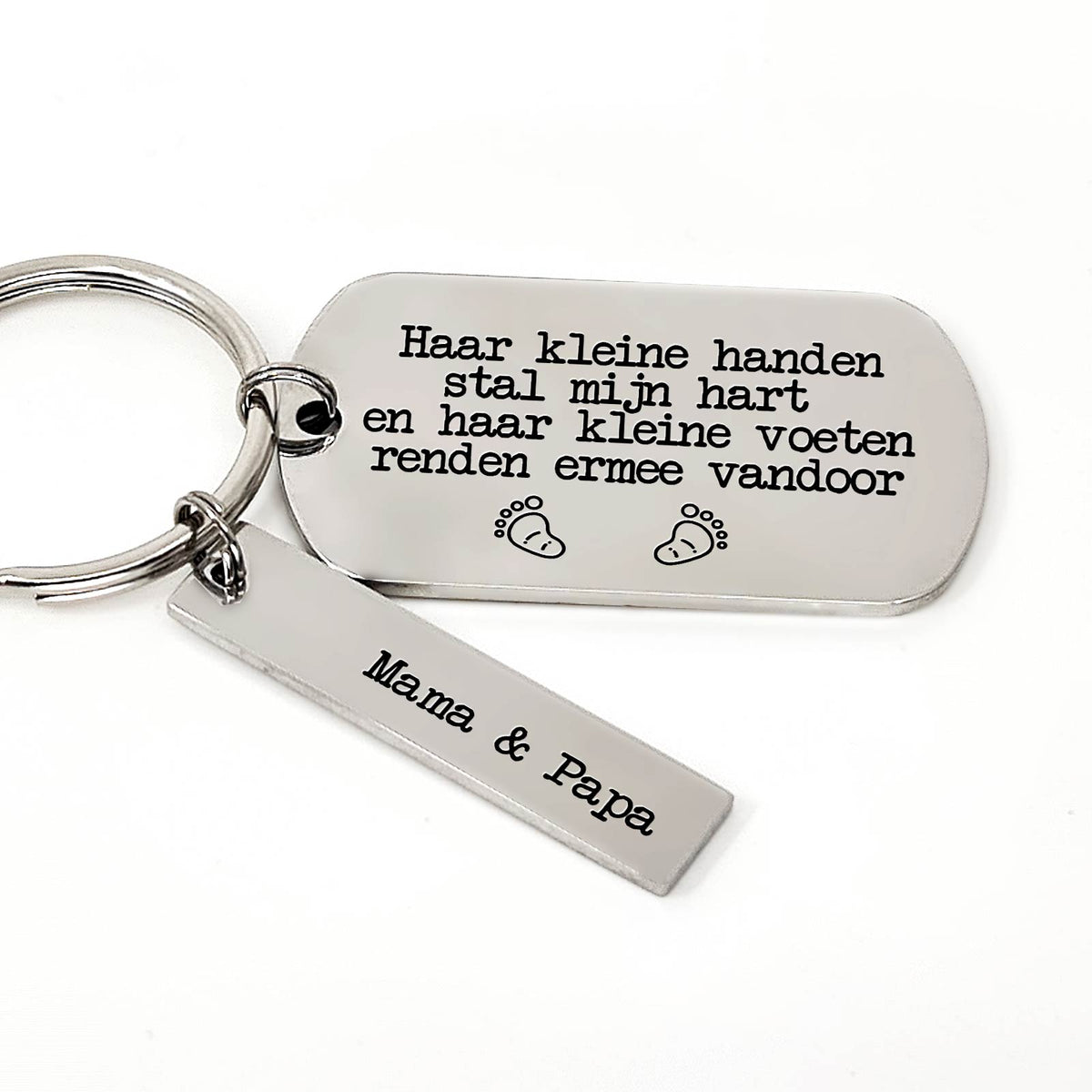 Haar Kleine Handen Stal Mijn Hart - Dochter - Sleutelhanger - Bella Mia