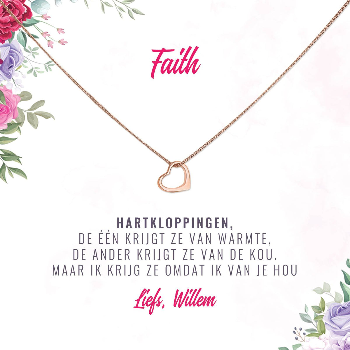 Hartkloppingen Omdat Ik Van Je Hou Ketting - Bella Mia